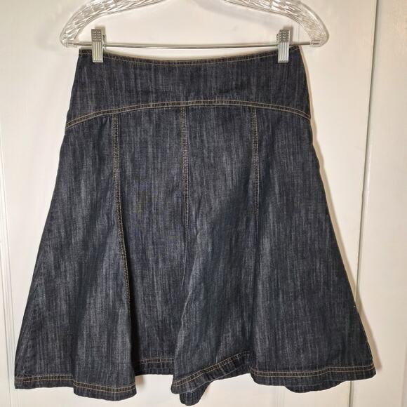 Boden Denim Skirt Womens 10R Blue Side Zip Lightweight Preppy Casual Country - Picture 1 of 8